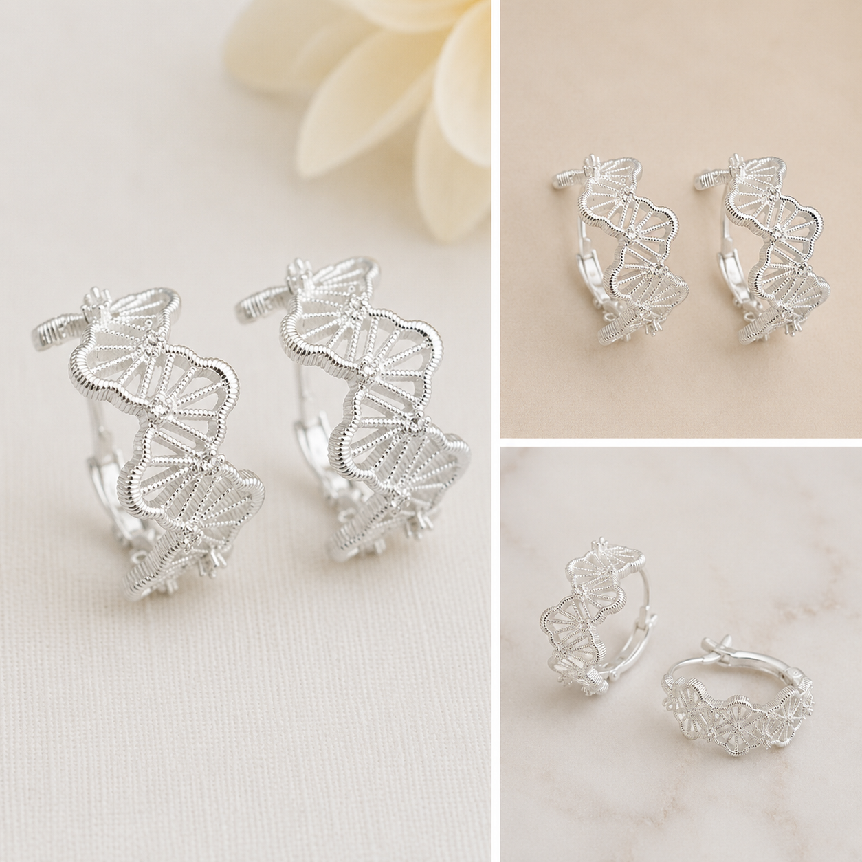 Silver Keepsake Earrings