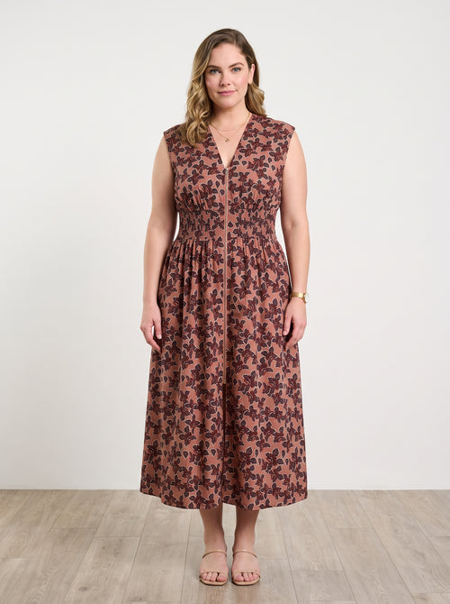 Autumn Bloom Midi Dress