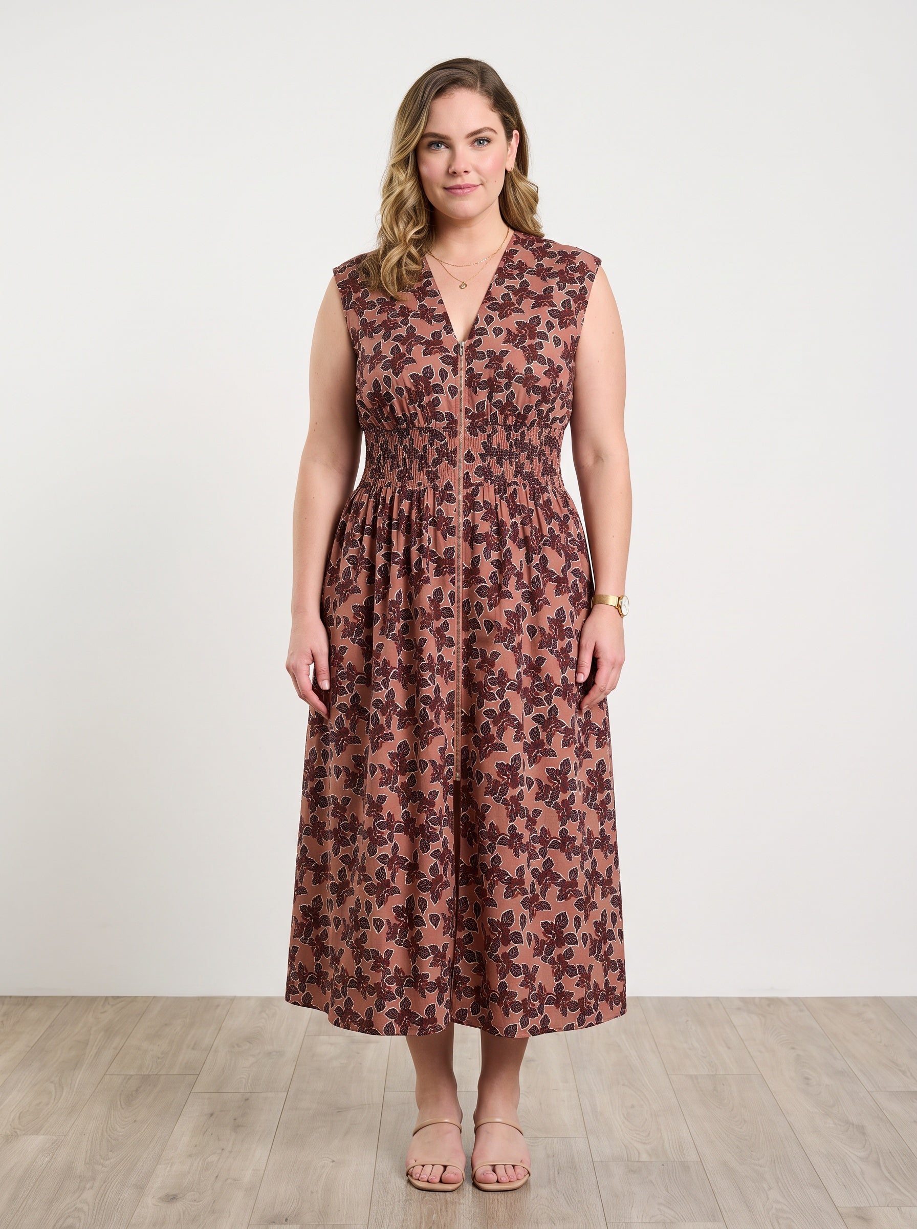 Autumn Bloom Midi Dress