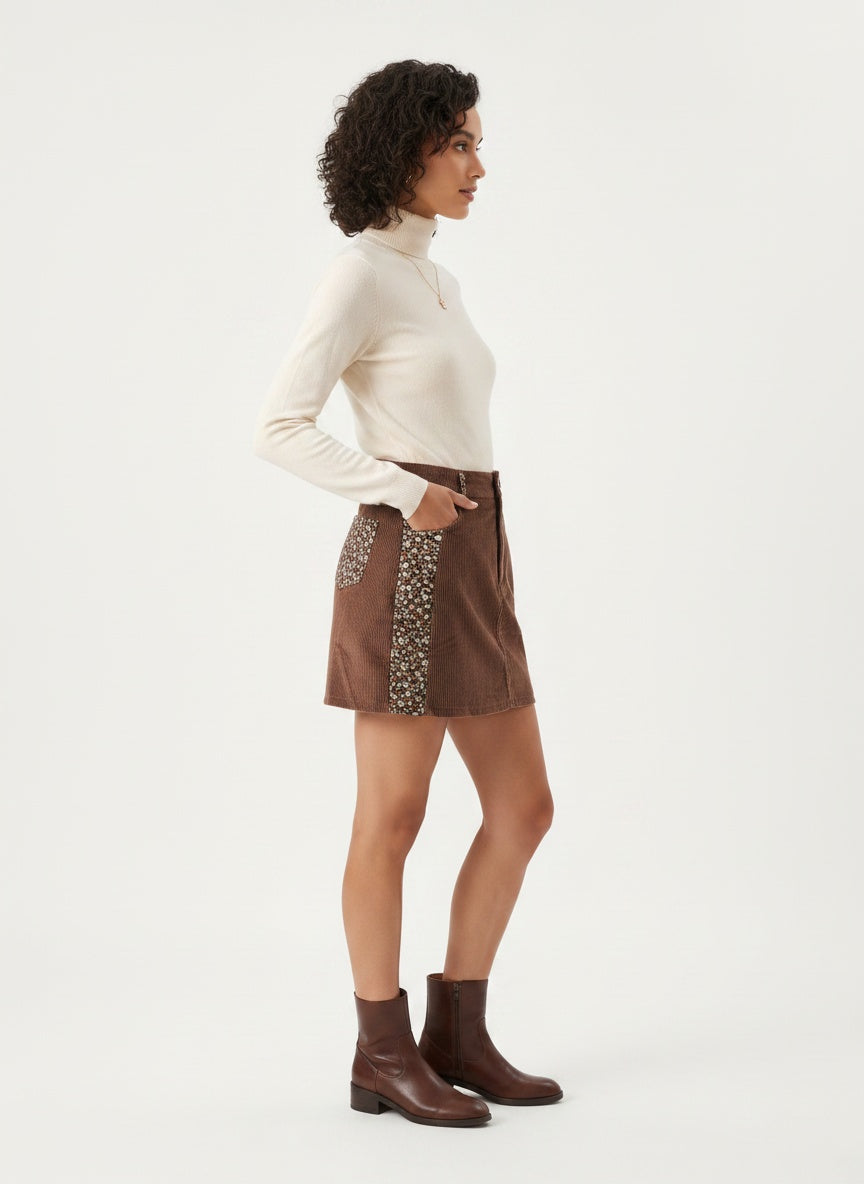 Wildflower Patch Cord Skirt